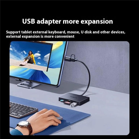 UGREEN 45178 2 In 1 USB A / Type C to SD  /  TF  /  NM Card Reader for Apple  /  Huwei  /  Android