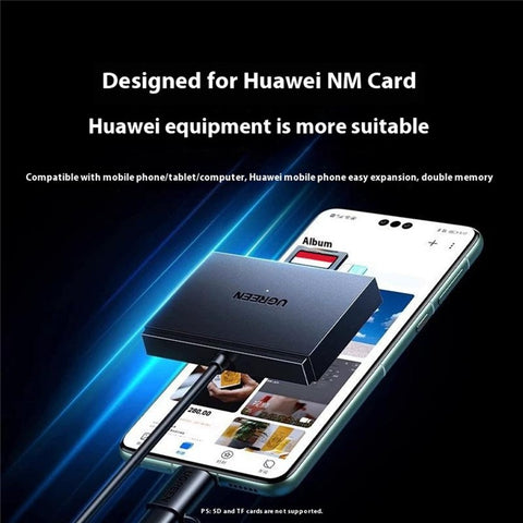 UGREEN 45178 2 In 1 USB A / Type C to SD  /  TF  /  NM Card Reader for Apple  /  Huwei  /  Android