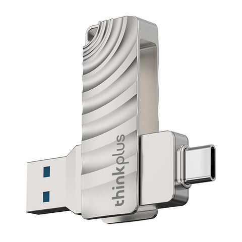 LENOVO THINKPLUS MU232 256GB for iPhone 15 Series USB+Type-C Flash Drive Thumb Drive Photo Data Storage Stick for MacBook Phones Tablets