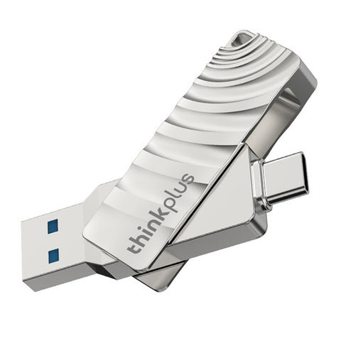 LENOVO THINKPLUS MU232 256GB for iPhone 15 Series USB+Type-C Flash Drive Thumb Drive Photo Data Storage Stick for MacBook Phones Tablets