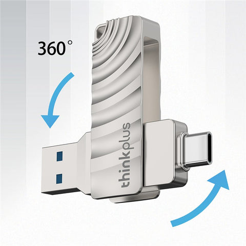 LENOVO THINKPLUS MU232 128GB for iPhone 15 Series USB Flash Drive USB 3.2 + Type-C Memory Stick Thumb Drive