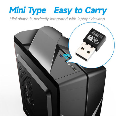 1300Mbps USB WiFi Adapter 2.4 / 5Ghz Dual Band Wireless Ethernet LAN USB WiFi Dongle for Desktop PC / Laptop