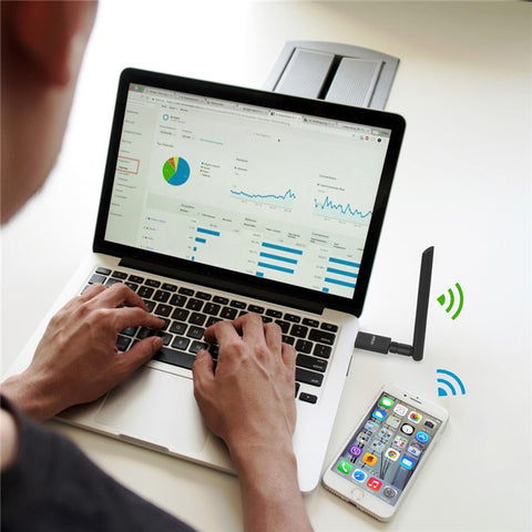 EDUP EP-AC1690 1200Mbps USB WiFi Adapter Dual Band 2.4Ghz/5Ghz Bluetooth-compatible 4.1 WiFi Receiver Antenna Network Card for Desktop PC