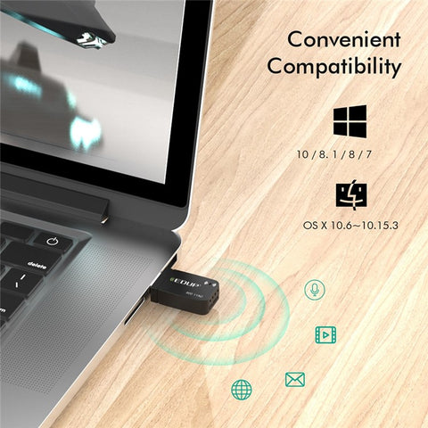 EDUP EP-AC1689 1300Mbps Mini USB3.0 WiFi Adapter Network Card USB Dual Band 5.8G/2.4GHz Wireless Adapter for Desktop PC Laptop