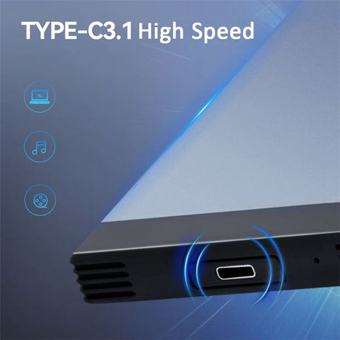 EAGET G58 Pro 2TB Type-C 3.1 Portable Aluminum Alloy External Hard Drive with Indicator