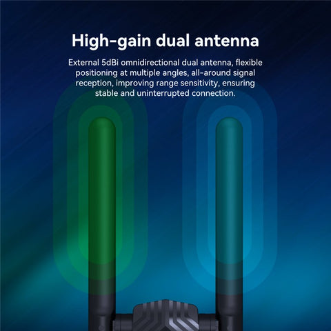 LB-LINK WDN1800H USB 3.0 Diver Free WiFi6 AX1800M Gigabit Wireless Network Card for Esports Gaming