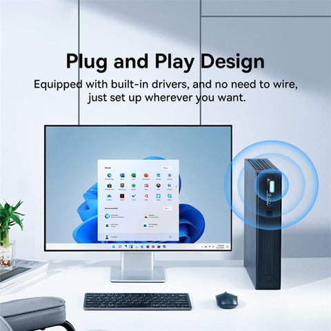 BASEUS FastJoy Series 650Mbps High Speed 2.4G / 5G Dual Band WiFi Adapter with Built-in Antenna
