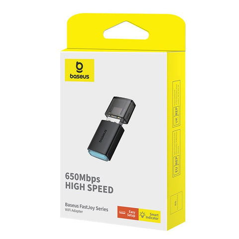 BASEUS FastJoy Series 650Mbps High Speed 2.4G / 5G Dual Band WiFi Adapter with Built-in Antenna