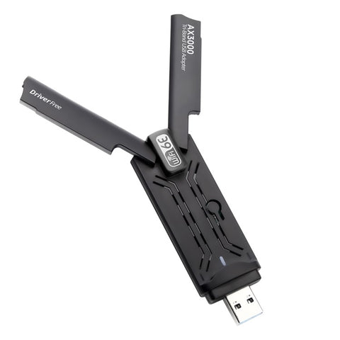 WD-AX3000 WiFi Receiver USB 3.0 WiFi6 Driver Free Wireless Network Card for Desktop PC / Laptop