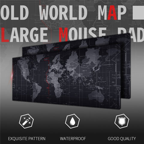 80 x 30cm Large World Map Keyboard Cover Thicked Slip-Proof Mouse Pad for Desktop Computer Laptop Office Home
