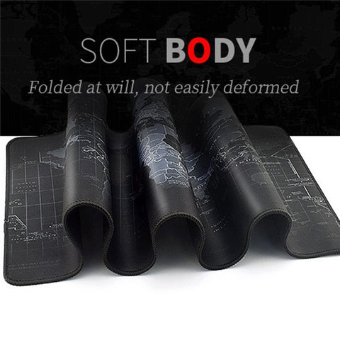 80 x 30cm Large World Map Keyboard Cover Thicked Slip-Proof Mouse Pad for Desktop Computer Laptop Office Home