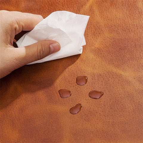 Non-slip Large Mouse Mat Oil Wax Cowhide Leather Gaming Mousepad Home Office Desk Pad, 60x30cm