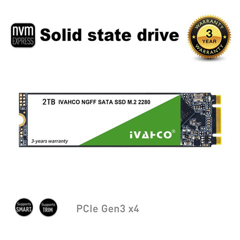 IVAHCO 2TB Internal Solid State Drive NGFF SATA SSD M.2 2280 Hard Disk for Desktop Laptop Computer