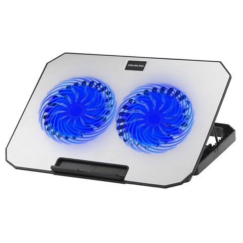 N22 Adjustable Laptop Cooling Stand Phone Holder Portable Notebook Cooler with 2 USB Ports