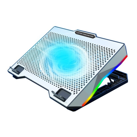 S601 Adjustable Height Gaming Laptop Cooling Pad RGB Light Notebook Cooler with Phone Holder