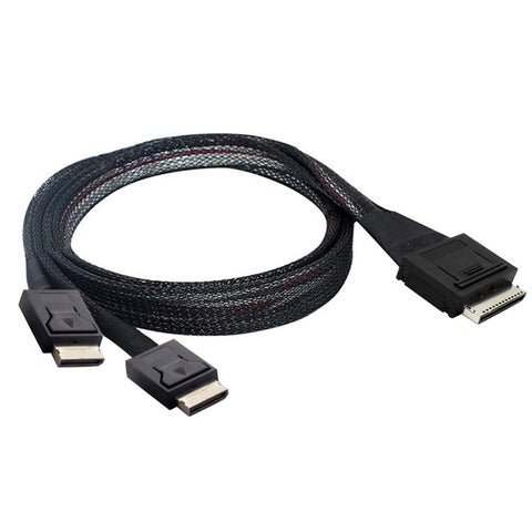 SF-054-0.5M 50cm OCuLink PCIe PCI-Express SFF-8611 8x 8-Lane to Dual SFF-8611 Oculink 4x SSD Data Active Cable