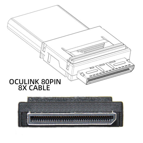 SF-053-0.5M 50cm OCuLink PCIe PCI-Express SFF-8611 8x 8-Lane to Dual SFF-8639 U.2 4x SSD Data Active Cable