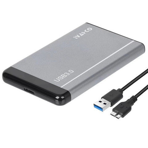 IVAHCO 750GB Matte Hard Drive Box 2.5" HDD External Case USB3.0 Hard Disk Enclosure with Data Cable