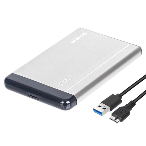 IVAHCO 750GB Matte Hard Drive Box 2.5" HDD External Case USB3.0 Hard Disk Enclosure with Data Cable