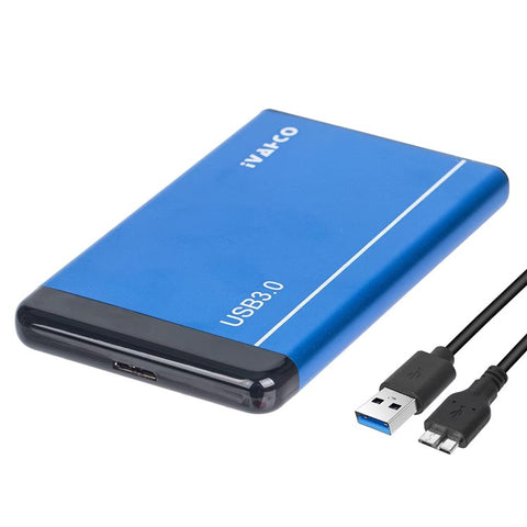 IVAHCO 750GB Matte Hard Drive Box 2.5" HDD External Case USB3.0 Hard Disk Enclosure with Data Cable