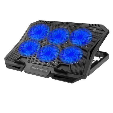 X6B 7-Gear Height 6-Fan Laptop Cooling Stand Adjustable Wind Speed Notebook Cooler