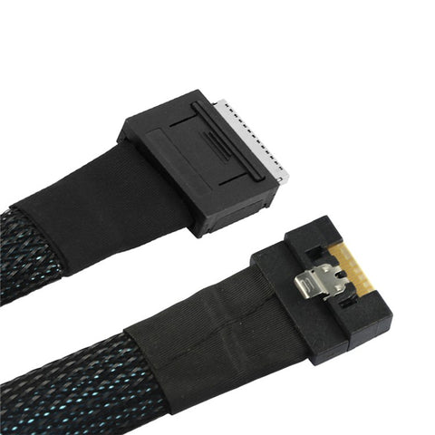SF-076-0.5M Oculink PCI-E PCI-Express SFF-8611 8i to SFF-8654 8i 8x Slimline SSD Data Active Cable