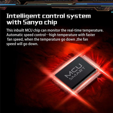 COOLCOLD Ice Magic 7 Laptop Cooler 5V LED Fan Laptop Stand Notebook Holder Desk Computer Cooling Fan