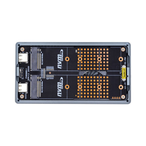 UC-031 Dual NVME M.2 NGFF M-Key to USB-C Type-C Raid0 Raid1 JOBD Big Enclosure 20Gbps with Fan Raid0 Hyper Adapter