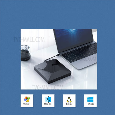 ORICO XD007 External USB 3.0 Optical Driver CD/DVD-ROM Burner for Laptop Windows Mac