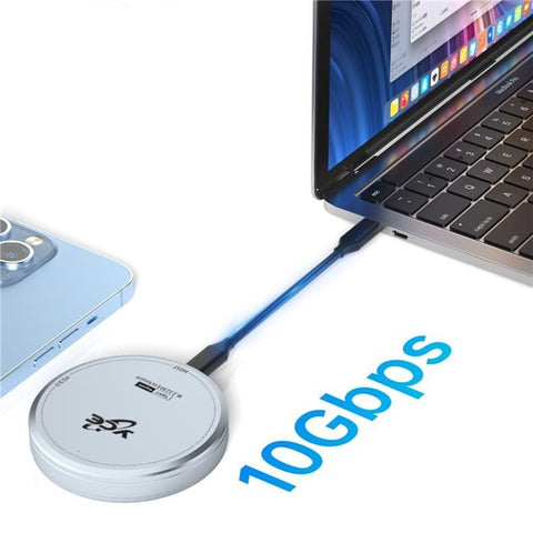 V195C 10Gbps Magnetic Hard Drive Box NVME / 2230 / M.2 Solid State Hard Disk Enclosure with PD3.0 Power Port