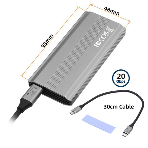 UC-145-20G RTL9220 Type-C USB3.2 USB4 20Gbps to M-Key M.2 NGFF NVME SATA SSD PCBA Enclosure