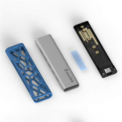 WAVLINK ST338C For NVMe PCIE UASP M Key NGFF SATA USB-C M2 SSD Enclosure M.2 to USB 3.1 Gen 2 NVMe SSD Enclosure Adapter