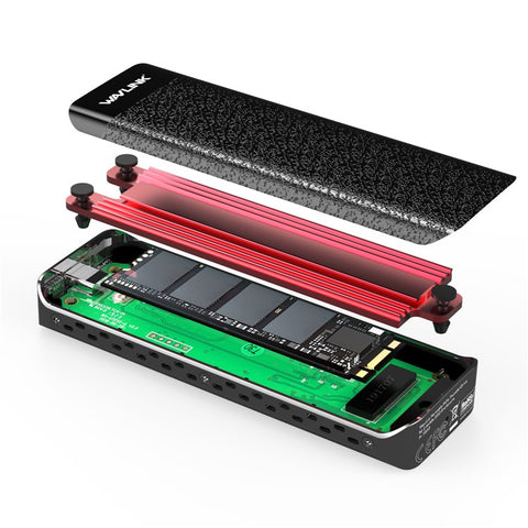 WAVLINK UTE02 40Gbps SSD Case Metal NVME M.2 Hard Drive Enclosure Computer External Hard Disk Case