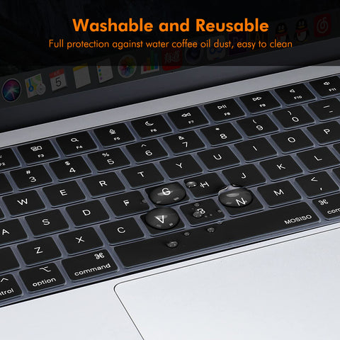 MacBook Pro 14.2 / Pro 16.2 / Air 13.6 / Air 15.3 ENKAY US Version Keyboard Cover Soft Silicone Protective Film