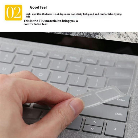 For Microsoft Surface Laptop 7 13.8-inch Keyboard Cover Anti Dust Waterproof Invisible Clear TPU Protection Film