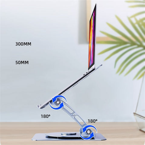 R-JUST HZ08-1 360 Degree Rotating Height Adjustable Laptop Bracket Folding Notebook Stand