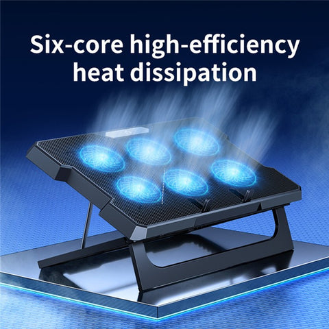 MCHOSE CR169 Laptop Cooler Cooling Pad Portable Height Adjustable Laptop Cooling Fan Stand Holder Riser Compatible with MacBook Air Pro Dell HP Laptop Notebook Under 18''