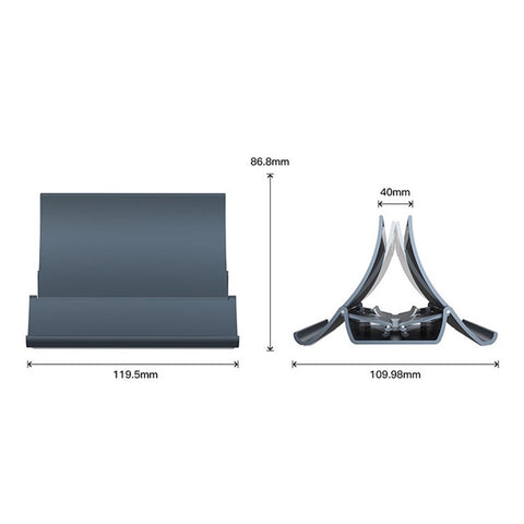 R-JUST BJ16 Notebook Vertical Storage Base Aluminum Alloy Desktop Laptop Holder Stand