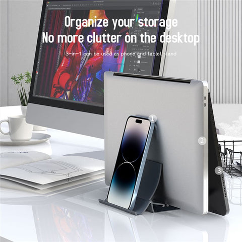 R-JUST BJ16 Notebook Vertical Storage Base Aluminum Alloy Desktop Laptop Holder Stand