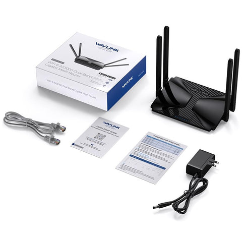 WAVLINK WL-WN586X3 Wi-Fi 6 AX3000 Mesh Router Dual Band Wireless Gigabit Ethernet Router with 5dBi High-gain Antennas