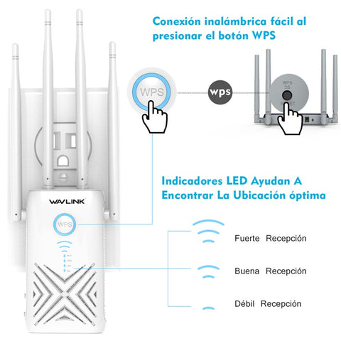 WAVLINK WN579X3 AC1200 Wireless Router 2.4G / 5G Dual Band WiFi Repeater with 4x 5dBi Antennas