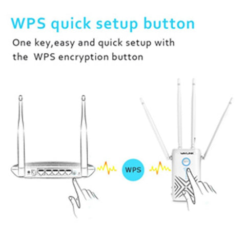 WAVLINK WN579X3 AC1200 Wireless Router 2.4G / 5G Dual Band WiFi Repeater with 4x 5dBi Antennas