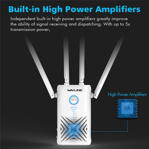 WAVLINK WN579X3 AC1200 Wireless Router 2.4G / 5G Dual Band WiFi Repeater with 4x 5dBi Antennas