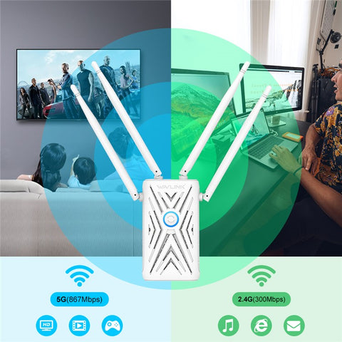 WAVLINK WN579A3 1200Mbps 2.4GHz / 5GHz Dual Band AP Wireless Router WiFi Extender
