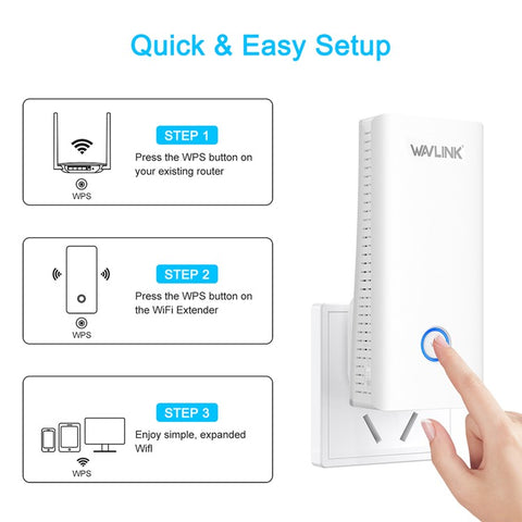 WAVLINK WN583A6 2100M Gigabit WiFi Router 2.4GHz / 5GHz Dual Band Wireless Network Repeater