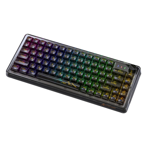 ATTACK SHARK K75 RGB Wireless Hot-Swappable Mechanical Keyboard Three Mode Bluetooth-compatible Transparent Keyboard