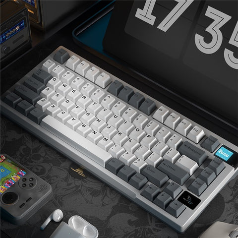 DARMOSHARK K8 Bluetooth-compatible / Wired / 2.4G Wireless Keyboard RGB Backlit Gasket Structure Mechanical Keyboard