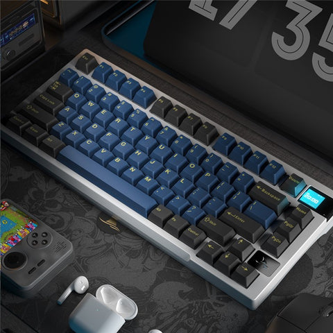 DARMOSHARK K8 Bluetooth-compatible / Wired / 2.4G Wireless Keyboard RGB Backlit Gasket Structure Mechanical Keyboard