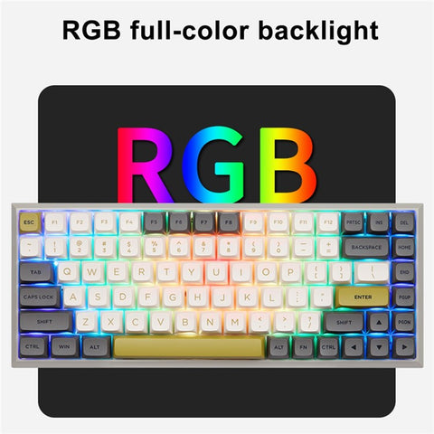MOTOSPEED SK84 3-Mode Mechanical Keyboard (Wired / Wireless / BT 5.0) Gaming Keyboard with RGB Backlight for Laptops, Computers