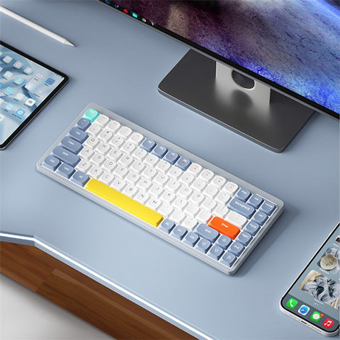YK75 Rechargeable Bluetooth-compatible / Wired / 2.4G Wireless Keyboard Backlit Computer Mechanical Keyboard